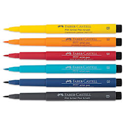 Faber-Castell Pitt Artist Pens Manga Set - Shonen, Set of 6