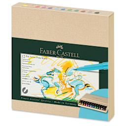 Faber-Castell Pitt Artist Pens - Studio Gift Box, Set of 12, front of the packaging