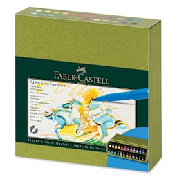 Faber-Castell Pitt Artist Pens - Studio Gift Box, Set of 24, front of the packaging