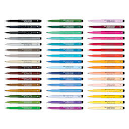 Faber-Castell Pitt Artist Pens - Studio Gift Box, Set of 48, markers with caps off