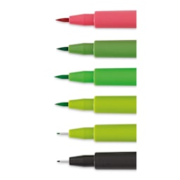 Faber-Castell Pitt Artist Pens - Be Bold Lettering Set, Set of 6 (close-up of nibs)