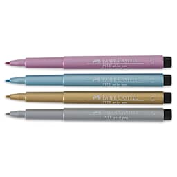 Faber-Castell Pitt Artist Pens - You Are my Type Lettering Set, Metallic, Set of 4 (out of package)