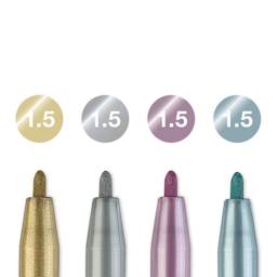 Faber-Castell Pitt Artist Pen Set - Lettering Set, Metallic You Are my Type, Set of 4