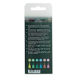 Faber-Castell Pitt Artist Pens- Springtime Colors, Set of 6, Brush Nib (back of package)