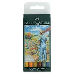 Faber-Castell Pitt Artist Pens- Harvest Colors, Set of 6, Brush Nib