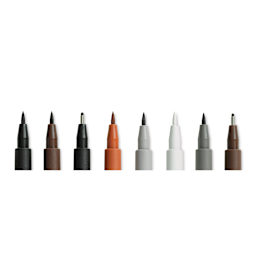 Faber-Castell Pitt Artist Pens- Classic, Set of 8, Assorted (close-up of nibs)