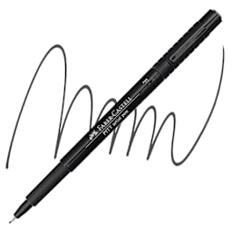 Faber-Castell Pitt Artist Pen - Black, Fine Nib pen and swatch