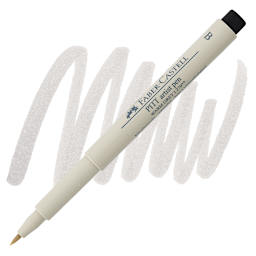 Faber-Castell Pitt Artist Pen - Warm Gray I, Brush Nib pen and swatch
