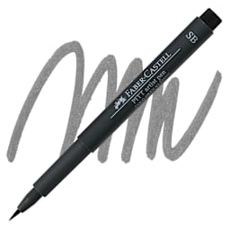Faber-Castell Pitt Artist Pen - Cold Gray VI, Soft Brush Nib pen and swatch