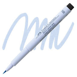 Faber-Castell Pitt Artist Pen - Light Indigo, Soft Brush Nib pen and swatch