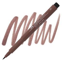 Faber-Castell Pitt Artist Pen - Caput Mortuum, Brush Nib pen and swatch