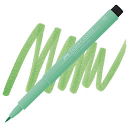 Faber-Castell Pitt Artist Pen - Light Phthalo Green, Brush Nib pen and swatch