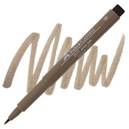 Faber-Castell Pitt Artist Pen - Nougat, Brush Nib pen and swatch