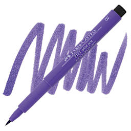 Faber-Castell Pitt Artist Pen - Purple Violet, Brush Nib pen and swatch