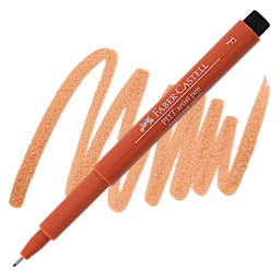 Faber-Castell Pitt Artist Pen - Sanguine, Fine Nib pen and swatch
