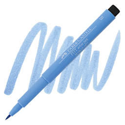 Faber-Castell Pitt Artist Pen - Sky Blue, Brush Nib pen and swatch