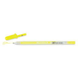 Sakura Gelly Roll Moonlight Pen - Fluorescent Yellow, Bold with cap off