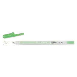 Sakura Gelly Roll Moonlight Pen - Fluorescent Green, Bold Point with cap off