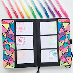 Sakura Gelly Roll Moonlight Pens - Journal decorated with Moonlight pens