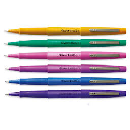 Paper Mate Flair Guard Pens - Candy Pop Colors, Set of 6, Medium tip with caps off