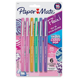 Paper Mate Flair Guard Pens - Candy Pop Colors, Set of 6, Medium tip