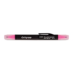 Itoya Doubleheader Calligraphy Marker - Pink with caps on