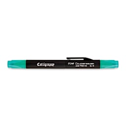 Itoya Doubleheader Calligraphy Marker - Green with caps on