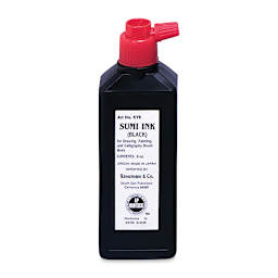 Yasutomo Liquid Sumi Ink - 6 oz, Water Resistant