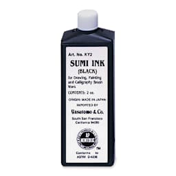 Yasutomo Liquid Sumi Ink - 2 oz, Black, Water Resistant