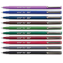 Marvy Uchida LePen Fine Line Marker Set - Dark Colors, Set of 10, out of the packaging