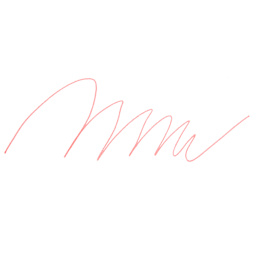 Marvy Uchida LePen Fine Line Marker - Coral Pink, swatch only