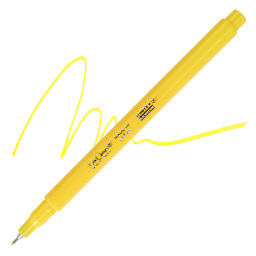 Marvy Uchida LePen Fine Line Marker - Yellow, pen and swatch