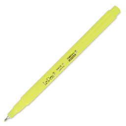 Marvy Uchida LePen Fine Line Marker - Fluorescent Yellow, cap off