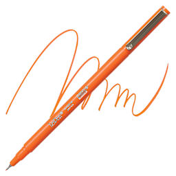 Marvy Uchida LePen Fine Line Marker - Orange marker and swatch
