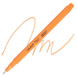 Marvy Uchida LePen Fine Line Marker - Fluorescent Orange, pen and swatch