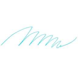 Marvy Uchida LePen Fine Line Marker - Fluorescent Blue, swatch only