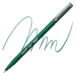 Marvy Uchida LePen Fine Line Marker - Green marker and swatch