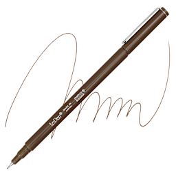 Marvy Uchida LePen Fine Line Marker - Sepia marker and swatch
