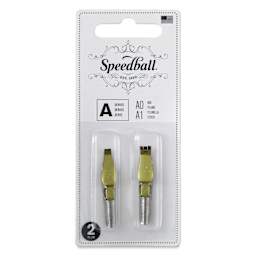 Speedball Broad Edge A-Series Square Calligraphy Nibs - A0 and A1, front of the packaging