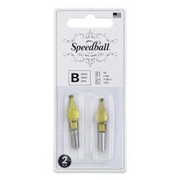 Speedball Broad Edge B-Series Round Calligraphy Nibs - B1 and B2, front of the packaging