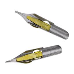 Speedball Broad Edge B-Series Round Calligraphy Nibs - B5 and B6, view of the bottom of the nib