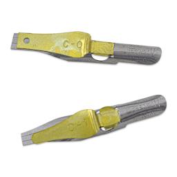 Speedball Broad Edge C-Series Flat Calligraphy Nibs - C0 and C1, out of the packaging