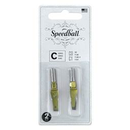 Speedball Broad Edge C-Series Flat Calligraphy Nibs - C0 and C1, front of the packaging