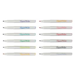 Speedball Elegant Writer Calligraphy Markers - Assorted Colors, Set of 12, markers laid out 