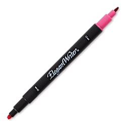 Dual Tipped Calligraphy Marker - Single Pink Marker uncapped at angle 
