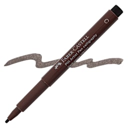Faber-Castell Pitt Calligraphy Pen - Dark Sepia pen and swatch