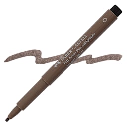 Faber-Castell Pitt Calligraphy Pen - Nougat pen and swatch