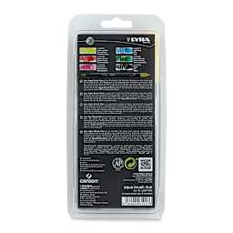 Lyra Aqua Brush Duo Markers - Primary Colors, Set of 6 (back of package)