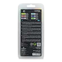 Lyra Aqua Brush Duo Markers - Pastel Colors, Set of 6 (back of package)