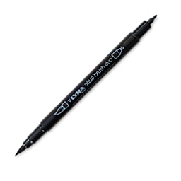 Lyra Aqua Brush Duo Marker - Black 099 (with caps off)
